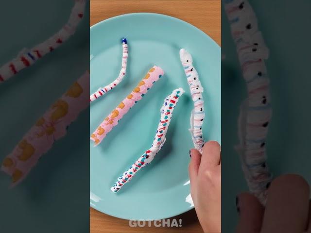 Make the Paper Worms Grow! DIY Tissue Paper Worms by Gotcha! Go #shorts