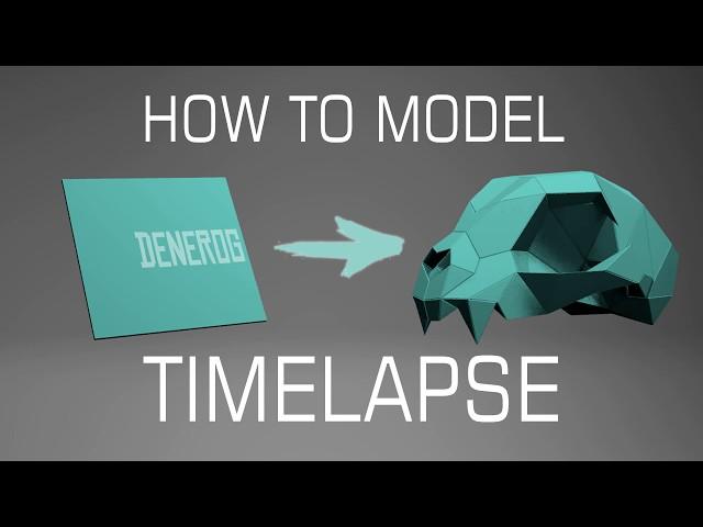 Как сделать LowPoly модель - Timelapse