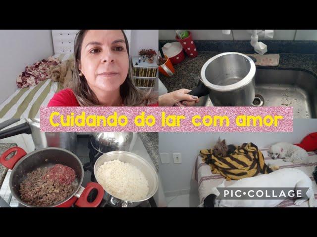 VLOG:ROTINA DA CASA/FAZENDO ALMOÇO SIMPLES/ RECEBI UMA VISITA/Doce lar da Andreia