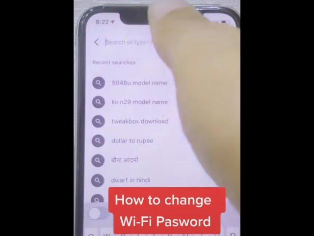 how to change Router Wi-Fi password in your phone