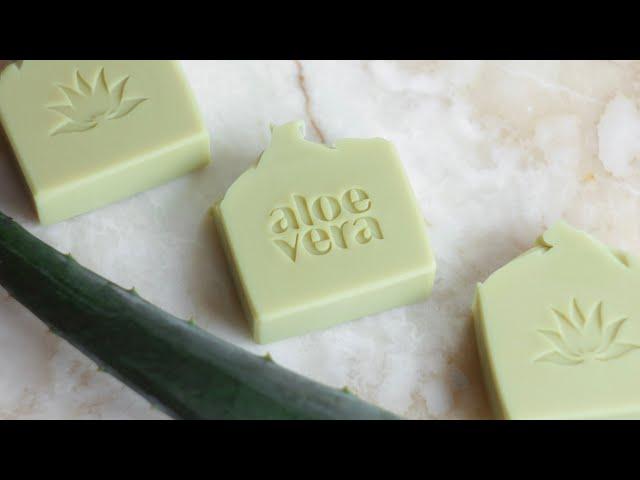 Herbal infused fresh aloe vera gel soap Natural homemade recipe