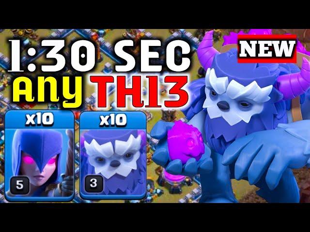 Th13 Yeti Witch Attack With 10 Zap Spell | Best Th13 Attack Strategy in Clash of Clans