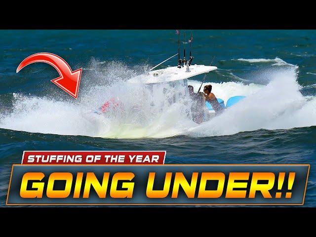 Boat Nearly CAPSIZED after a HUGE STUFFING at Haulover Inlet !!  | WAVY BOATS