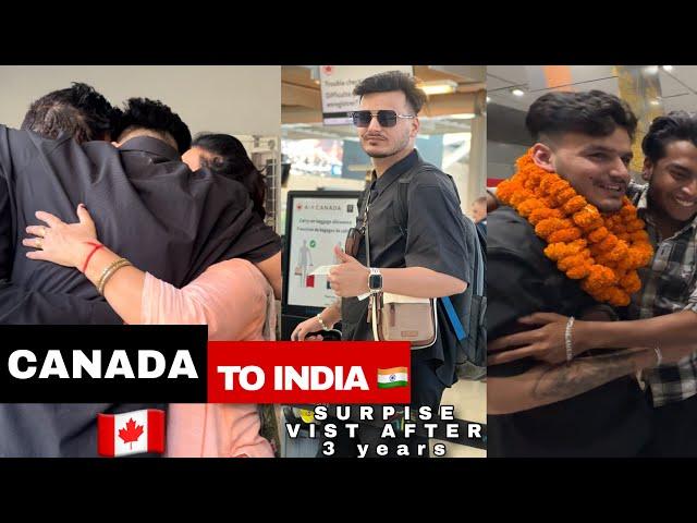 CANADA  TO INDIA  SURPRISE VISIT AFTER ALMOST 3 YEARS | EMOTIONAL FAMILY REACTION | VLOGS