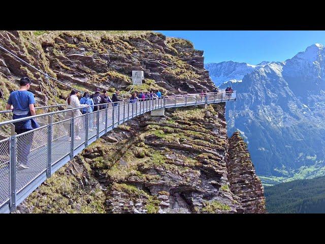 Thrilling Cliff Walk at Grindelwald First, Switzerland