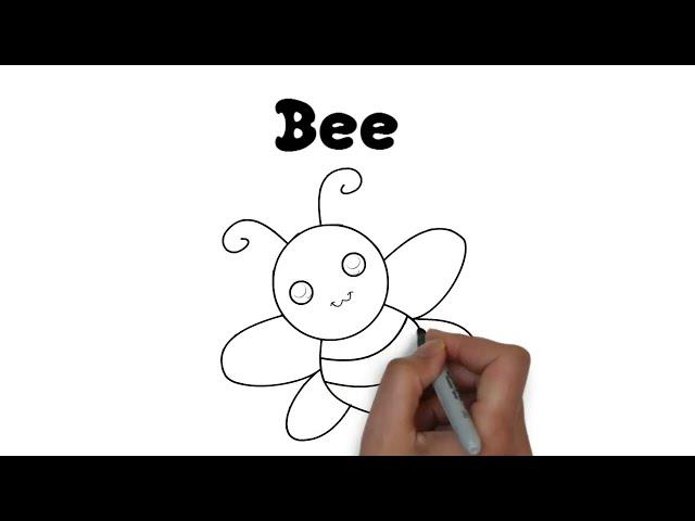 #shorts #bee #beedrawing  How To Draw a Cute Honey Bee Step By Step Easy For Kids