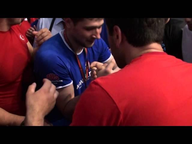 EuroArm 2014 - Vitaliy Laletin at side table fight (unofficial)