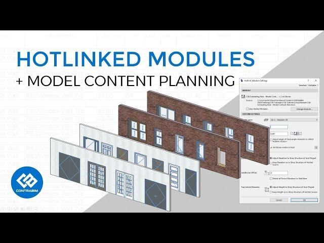 How to Use ARCHICAD Hotlinked Modules for Building Model Content Plans