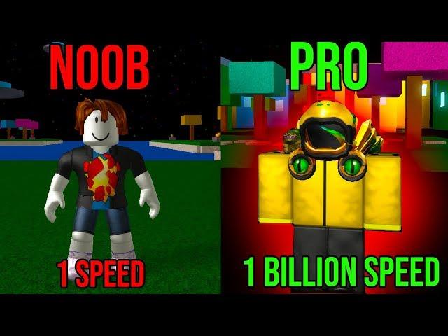 ROBLOX SPEED SIMULATOR NOOB VS PRO *1 BILLION SPEED*