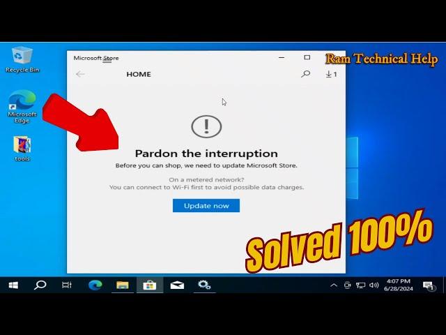 how to fix pardon the interruption microsoft store error | fix microsoft store not working