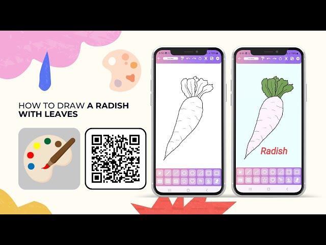 How to draw a Radish | Paint | Technify Soft