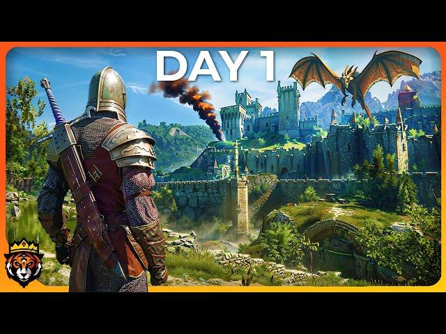 DAY 1 First Look at this NEW Medieval Survival Game...