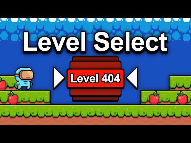 The Best Level Select Set-Up - With GDevelop