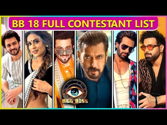 Bigg Boss 18 Confirmed Contestant List | Nia, Shoaib, Dheeraj, Shanthi Priya & More