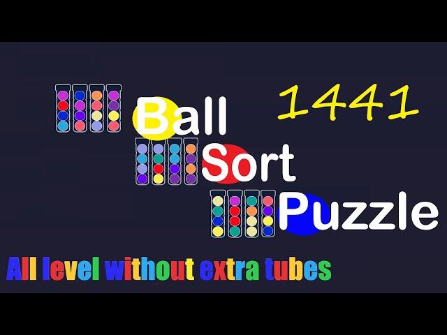 Ball Sort Puzzle Level 1441  All level without extra tube Game Walkthrough