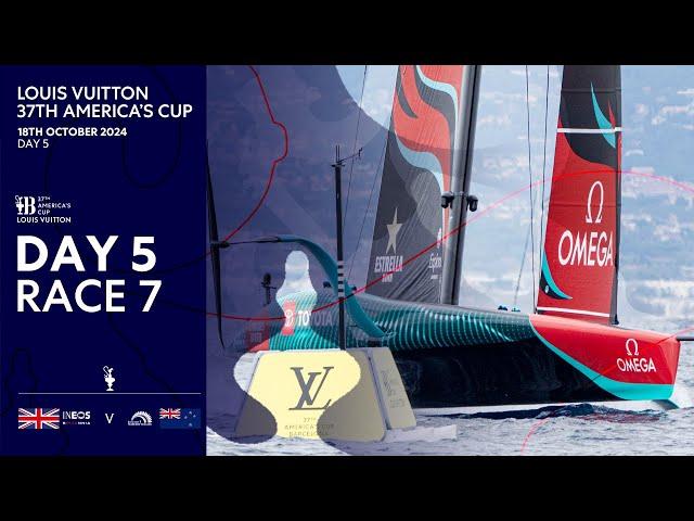 Louis Vuitton 37th America's Cup Race 7 | INEOS Britannia vs Emirates Team New Zealand | Full Replay