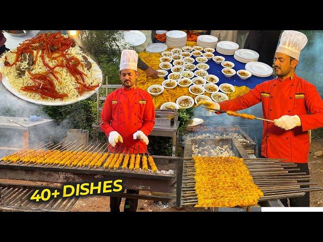 BUFFET IN MOUNTAINS OF PAKISTAN | 40+ Dishes - Fish Fry, Kabuli Pilaf, Mutton | Best Pakistani Food