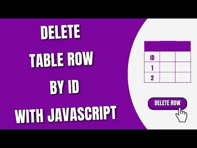 Delete Table Row By id with JavaScript [HowToCodeSchool.com]