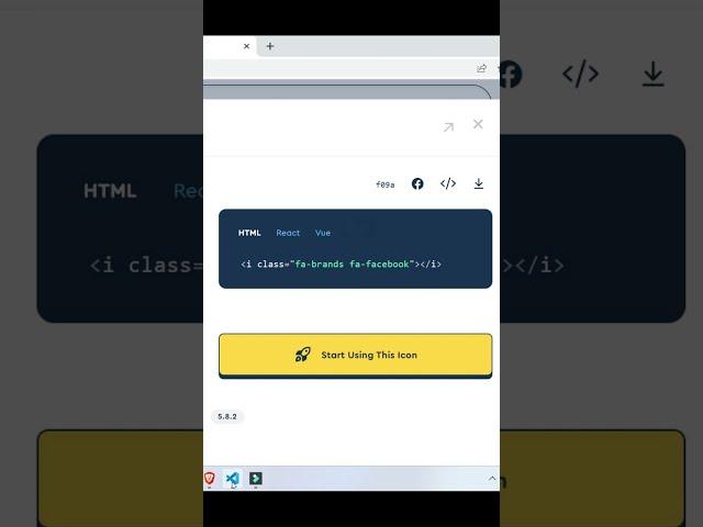How to Add Font Awesome Icons in HTML #html #css #font #awesome #icon #fontawesome #shorts