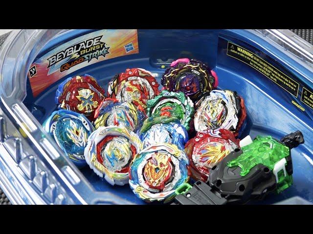 BU BEYS QUADSTRIKE BATTLE In Thunder Edge Beystadium | Beyblade Burst BU/QuadStrike