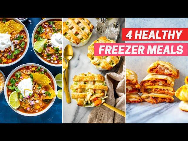 FREEZER MEALS FOR MEAL PREP BEGINNERS | 4 Easy and Healthy Freezer-Friendly Meals to Make Ahead