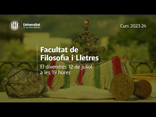 Acte de final de promoció de la Facultat de Filosofia i Lletres