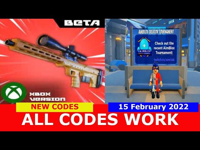 *ALL CODES WORK* [NEW GUN] NEW CODES! Aimblox BETA ROBLOX | February 15, 2022