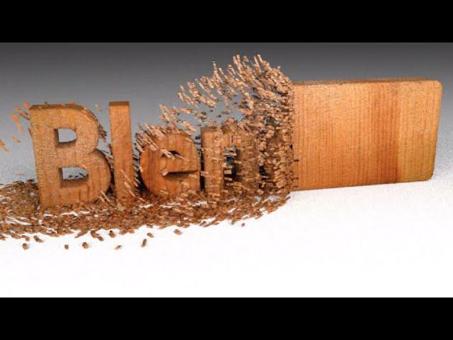 Blender Tutorial: Wood Chipping Text Animation