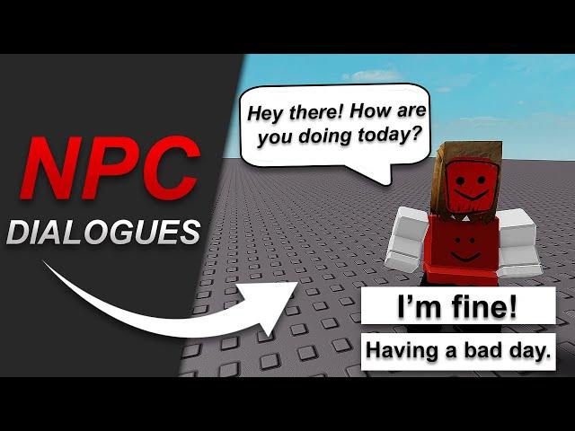 How to create NPC Dialogues in Roblox Studio