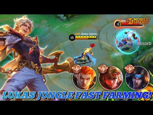 LUKAS JUNGLE FAST FARMING GAMEPLAY‼️ ROTASI LUKAS JUNGLE AGAR SNOWBALL‼️ Mobile Legends Bang Bang