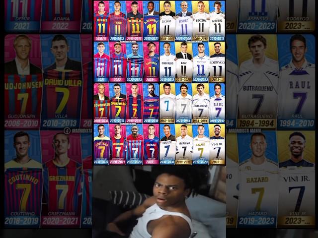 Fc Barcelona vs real madrid Jersey number 7, 11 comparison #barcelona #realmadrid #laligasantander