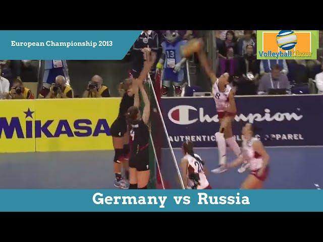 Women`s volleyball. Best games. Germany vs Russia