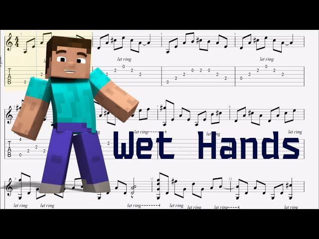 Minecraft - Wet Hands | guitar tutorial | урок по табам