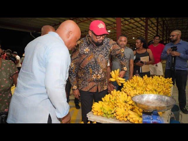 President Ali visits Leonora Market West Coast Demerara