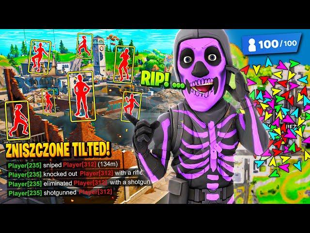 100 WIDZÓW na ZNISZCZONE TILTED TOWERS w Fortnite! (MASAKRA!)