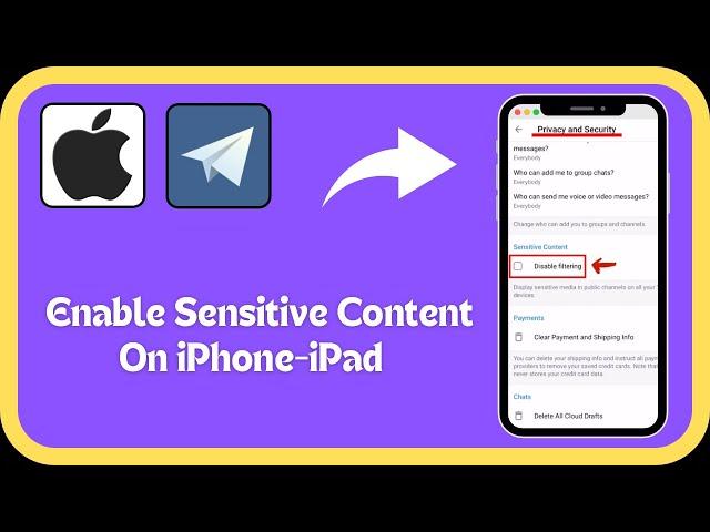 Enable Sensitive Content On Telegram || Disable Filtering On Telegram In iPhone-iPad || 2024