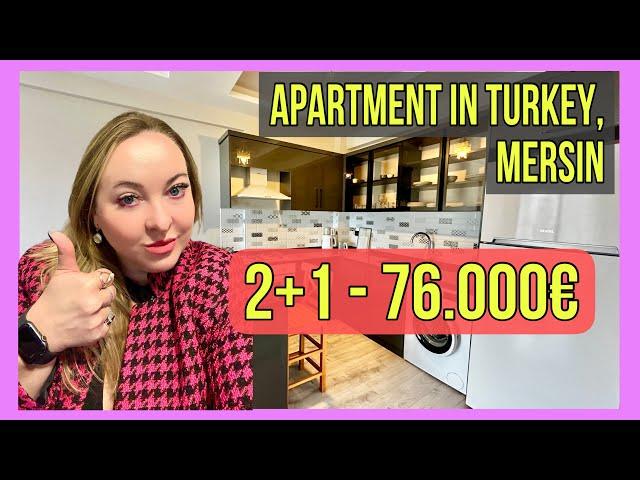 Apartment 2+1 in Turkey, Mersin  76.000 €