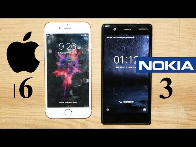 Nokia 3 Vs iPhone 6 Speed Test