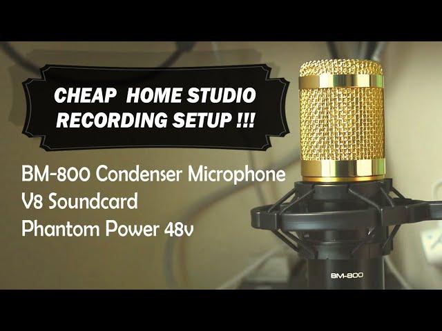 BM-800 Microphone and V8 Sound Card Interface Setup and Sound Test