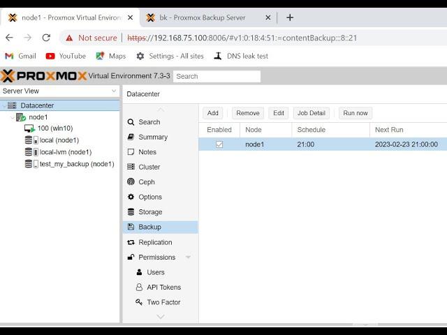 How to backup and restore VM on Proxmox to Proxmox Backup server