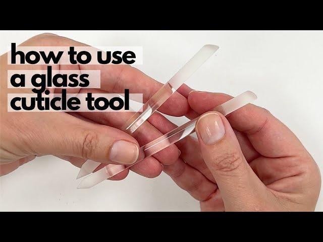 Glass manicure stick from Gladzy. New, more gentle technique. [Pro Nail Technician explains]