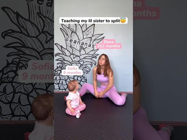 Who did better? Me or my sis? #flexibility #gymnast #tutorial #howto #split