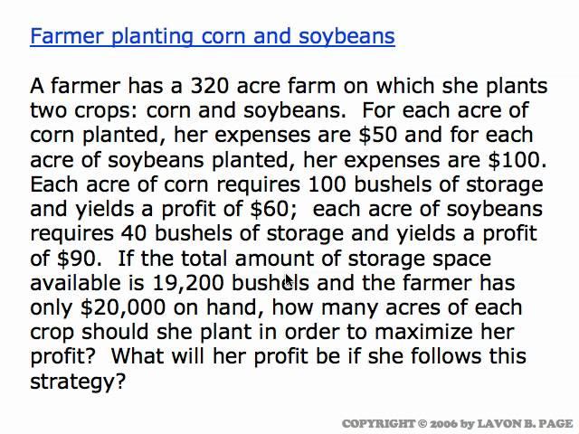 Setting Up Linear Programming Problems (movie 2.2)