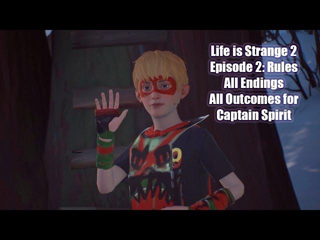 Life is Strange 2: Episode 2 Rules - All Endings - All Captain Spirit Outcomes