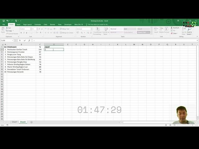 Membuat Progres Bar di MS Excel | #viral #excel #exceltips #exceltutorial #exceltricks