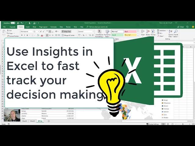 #Microsoft365 Day 251: Make informed decisions with Insights in #Microsoft Excel