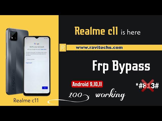 Realme c11 frp bypass || android 11 google account unlock by ravitech | Without PC | latest