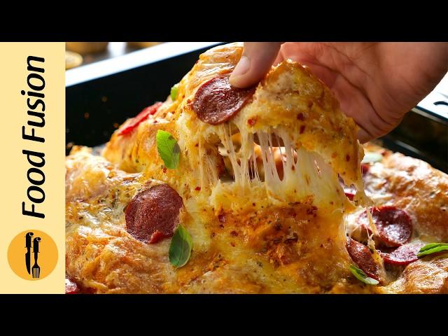 Pizza Sandwich Tray Bake Recipe by Food Fusion