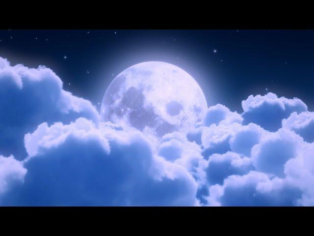 Bedtime Lullabies for Babies to Fall Asleep | Moon with Clouds