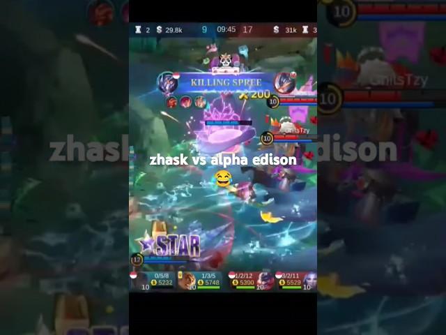 zhask vs alpha edison brutal damage #mobilelegends #mlbb #mobilelegendsbangbang #alpha #zhask